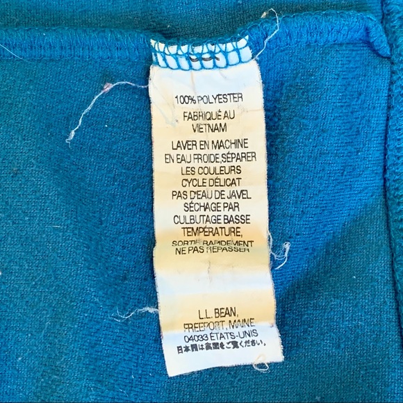 Aqua blue L.L.Bean fleece, size small. Smoke free home. - Picture 4 of 4
